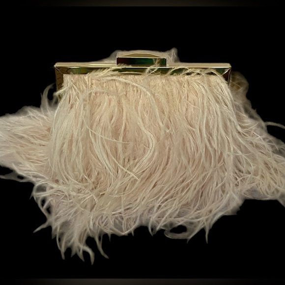 RARE Kate Spade Belle Elliana feather clutch - Picture 1 of 14